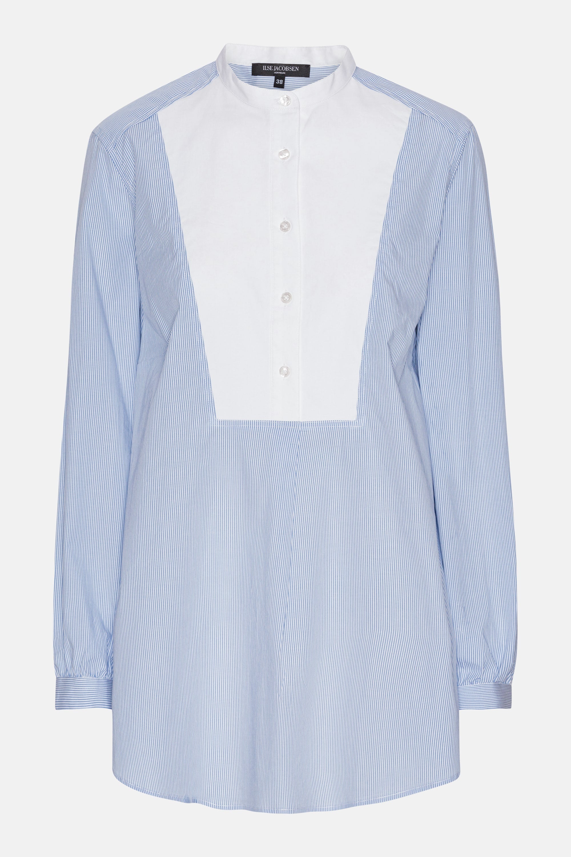 Klassisches Hemd Verlängertes Rückenteil Streifen - Heather